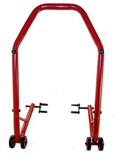 one By Camamoto Motorradständer Universal für Cross-, Enduro-, Offroad- und Trialmotorräder, mit manuellem Hebel, Rot