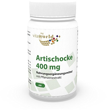 vitaworld Artischocken Extrakt 400 mg, frische Artischocke 4800 mg, 60 Kapseln