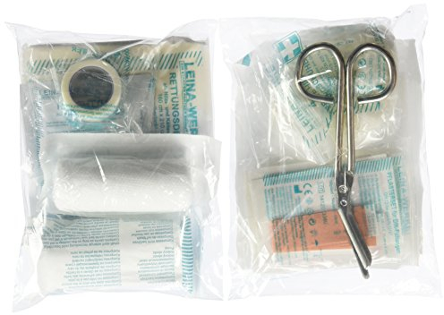 Leina 17016 Materiale di Pronto Soccorso a Norma DIN 13167 Interno, 2 Tasche in Alluminio