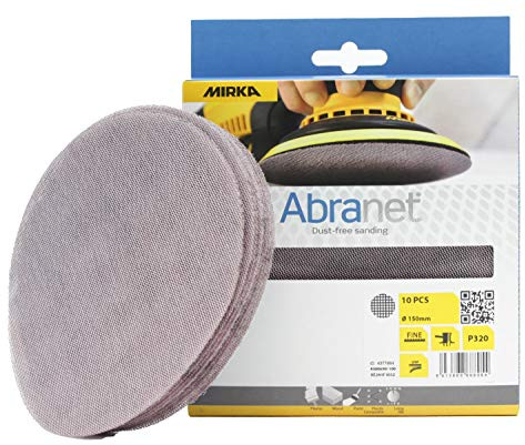 Mirka Abranet sliprondell Ø 150mm kardborre korn P320 10 st