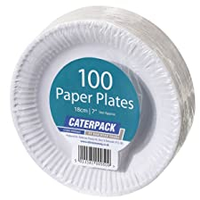 Caterpack by Robinson Young Plates 18cm White, 100 pack