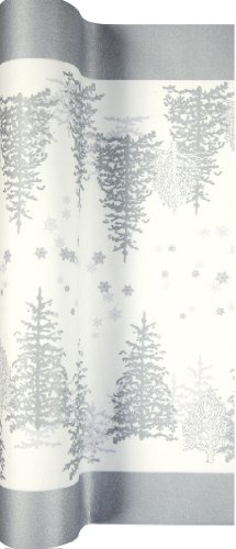 Tischläufer Rolle Tree and Snowflakes – Bäume und Schneeflocken / Airlaid / Tischband / Weihnachten 40cm x 4,90m