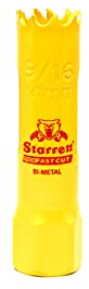 Starrett 14mm Fast Cut HSS Bi-Metal Holesaw cuts Wood Plastic Metal Hole Saws