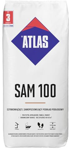 Ausgleichsmasse ATLAS SAM 100 25Kg selbstnivellierend Anhydrit Gips Basis 5-30 mm