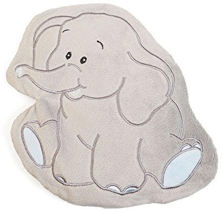 GRÜNSPECHT Wärmezoo Elefant, Traubenkern-Wärmekissen mit waschbarem Bezug für Kinder, wärmendes Kuscheltier bei Bauchschmerzen & Erkältung (120-V1)