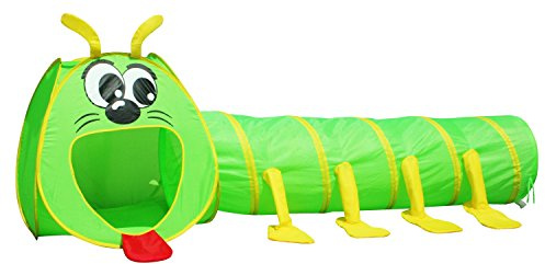 Big Mouth Caterpillar Tent 2pc Pop-up Children Play Tunnel Kids Discovery Station by POCO DIVO