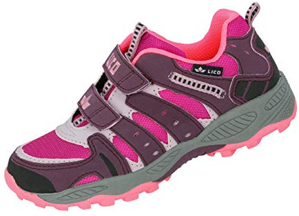 Lico Unisex - Bambini e ragazzi Fremont V Scarpe da Arrampicata Basse, Rosso Bordeaux/Rosa, 33 EU