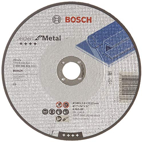Bosch Professional 2 608 600 321 - Disco de corte recto Expert for Metal - A 30 S BF, 180 mm, 3,0 mm (pack de 1)