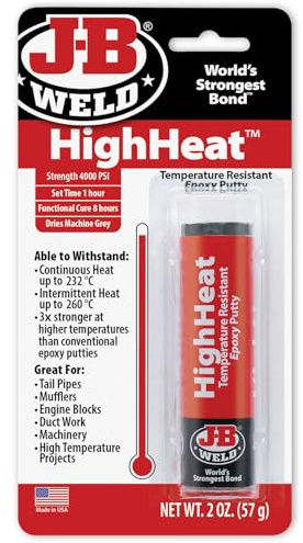 J-B Weld 8297 Lot de 2 mastics époxy Haute température 500 degrés