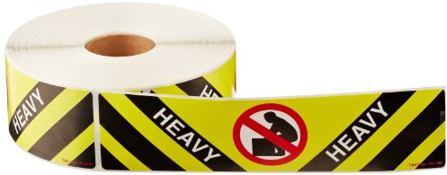 Tape Logic Aviditi Tape Logic 2 x 8,Heavy Multiple Warning Sticker, for Shipping, Handling, Packing, and Moving (1 Roll of 500 Labels)