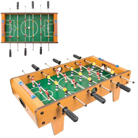 Global Gizmos 50580 Table Top Football Game/Foosball Table For Kids & Adults/Lightweight & Portable Design / 69cm x 37cm