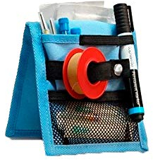 Elite Bags, Organizer Infermieristica, 14,5 x 12 cm, Portaoggetti infermiere, Organizer da taschino, Per tasca, Lavabile, Chiusura a magnete, Leggero, Compatto, Ausili medico, Stampato Blu