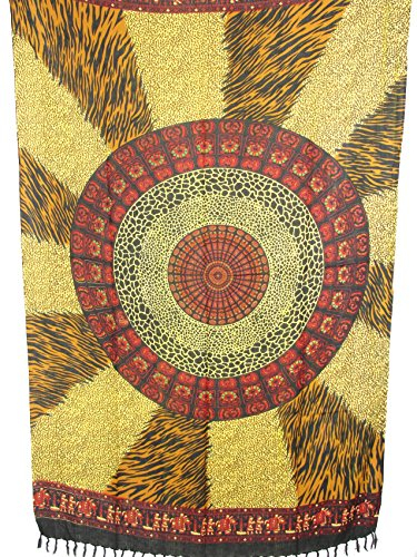 Unbekannt Sarong Pareo Wickelrock Strandtuch Tuch zum Binden Mandala/große Auswahl schönste Farben/Sauna-Tuch Wickelkleid Schal Wickeltuch Bademode Freizeitmode Sommermode/aus 100% Viskose