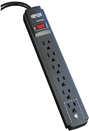 Eaton Tripp Lite Series 6 Outlet Surge Protector Power Strip, 6ft Extension Cord, 900 Joules, 15A Circuit Breaker, UL Certified, Black (TLP606B)