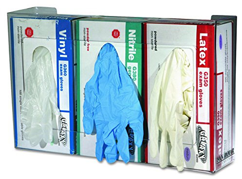 San Jamar G0805 16-1/2 Width x 10 Height, 3-3/4 Depth, Clear Color, Three-Box Disposable Glove Dispenser by San Jamar