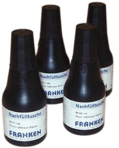 Franken Nachfülltusche für Tafelschreiber und JumboMarker 4X 25 ml schwarz