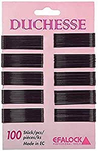 Efalock Professional Duchesse Haarklemme, 7 cm, braun, 1er Pack, (1x 100 Stück)