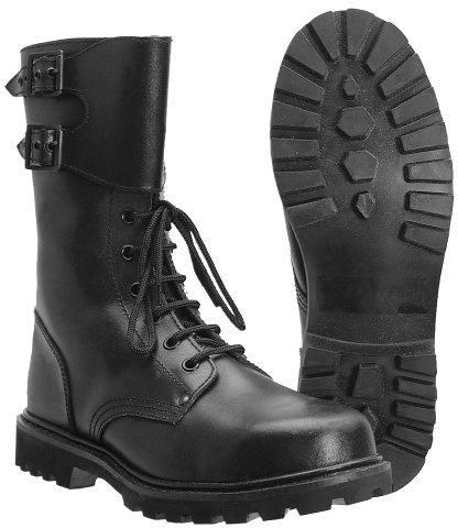 Stivali Rangers da esercito, stile francese, in pelle Mil-Tec, (nero), 41
