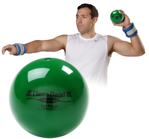 Theraband Gymnastikball mit weichem Gewicht, 11,4 cm Durchmesser, für Krafttraining und Reha-Übungen, Pilates, Yoga, Toning-Workouts, Heimtrainingsgeräte