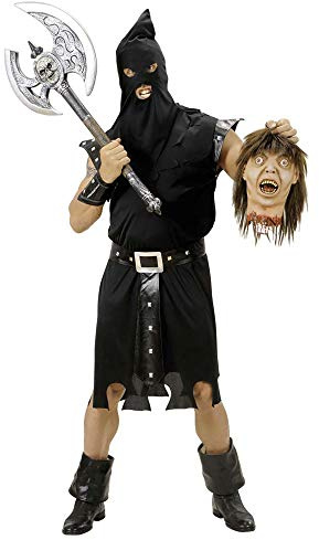 W WIDMANN MILANO Party Fashion - Costume da boia medievale | Set di costumi con tunica, cintura, bracciali e maschera – per Halloween, Carnevale e feste a tema medievale