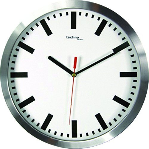 Technoline WT 7610 Quarzwanduhr Ø 30 cm 1-teilig, silber