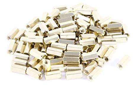 Lot de 100 à tête hexagonale Boulons pour femelle écrou laiton hexagonale à Entretoise M3 x 10 m3 10 mm