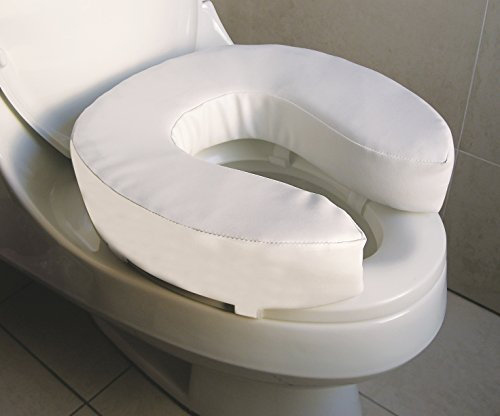 PADDED TOILET SEAT RAISER - Soft padded toilet seat raiser - Comfort toilet seat. (2 raise)