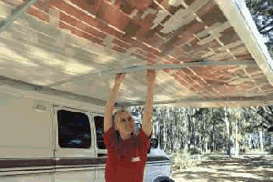 Fiamma Rafter Pro gekrümmt, Aluminium, Grau, Awning