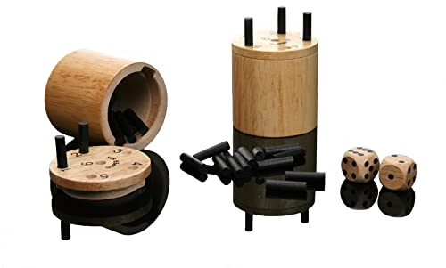 BestSaller 3030 'SUPER SIX' Holz, auch für Reise & Camping, 36 Spielstäbchen & 2 Würfel, Natur (1 Stück)