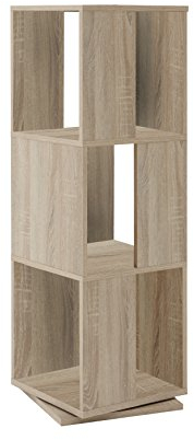 FMD Möbel, 291-001E Tower drehbares Regal in Ausführung Eiche Nachbildung, melaminharz beschichtete spanplatte, maße 34.0 x 108.0 x 34.0 cm (BHT)