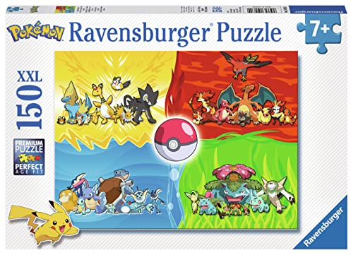 Ravensburger Kinderpuzzle 10035 - Pokémon Typen - 150 Teile XXL Pokémon Puzzle für Kinder ab 7 Jahren