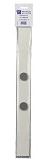 ALCO-Albert 690A10 - Wandleiste für Magnete, 50 x 5 cm, selbstklebend, weiß, 1 Stück