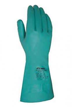 Juba G, sin soporte nitrilo flocado ligero, verde - SIZE: 9