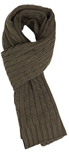 Sakkas SC1961 Ellington Unisex Strickschal - Zopfmuster Olive