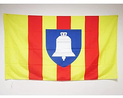 AZ FLAG Drapeau Ariège 90x60 cm Polyester 100D Fourreau | Usage intérieur et extérieur Drapeau décoratif du département de l'Ariège coutures doubles et bords renforcés