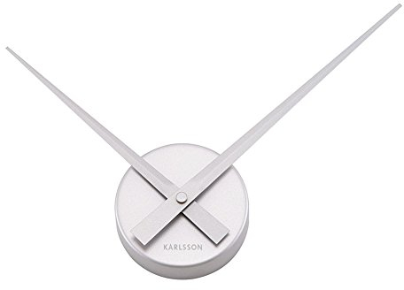 Karlsson KA4348SI Wanduhr Little Big Time Mini silbern, 27 x 8 cm