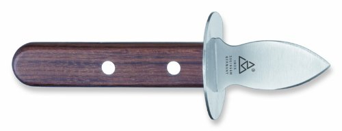 triangle 54 200 02 02 Austernöffner genietet mit Holzgriff Made in Solingen/Germany professionelle Qualität Profi Austernmesser rostfrei Edelstahl breite Klinge Handschutz