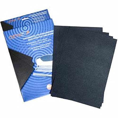 Genie 11187 - Cubierta de cartón (A4, 50 unidades, 230 g/m², apta para todas las máquinas de encuadernación), color negro