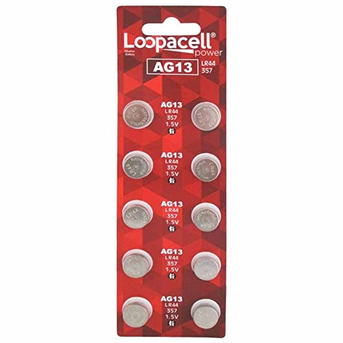 LOOPACELL 10 Pack AG13 LR44 357 Button Cell Battery