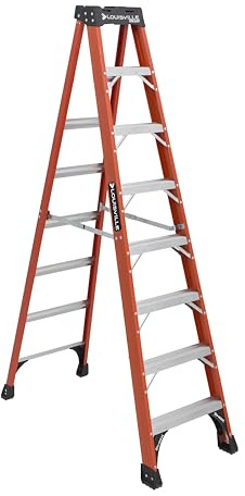 Louisville Ladder 8-Foot Fiberglass Step Ladder, 375-Pound Load Capacity, Type IAA, FS1408HD