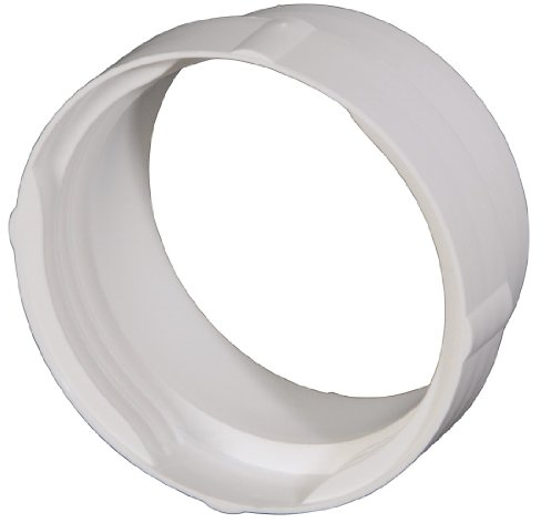 Adaptateur de tuyau d'échappement pour sèche-linge (idéal pour les sèche-linge avec un raccord de 100 mm) blanc