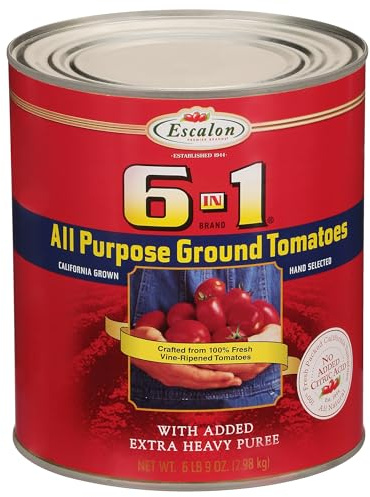 Escalon 6 in 1 All Purpose Ground Tomatoes, 6 lb 9 oz Can
