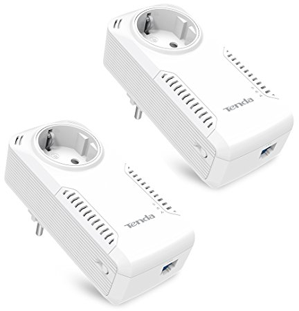Tenda p1001pkit AV1000 Power Line con adattatore AC (Mbit/s, 2 porta LAN Gigabit, Presa) Bianco