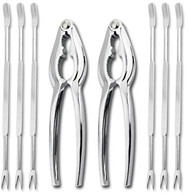 Leadway Besteckset für Meeresfrüchte, mit Gabeln und Hummerzangen, 8-teilig