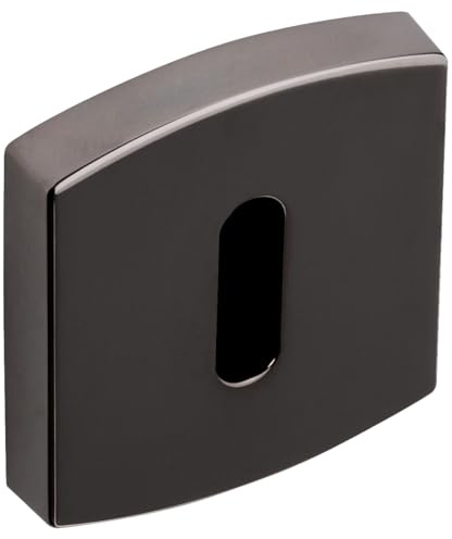 Vachette Jeu de Rosaces Carrées MUZE, SCULT, ARTIS Clé I Porte d'Entrée à Cylindre - 52x56mm et Fixation Invisible - Matériau Zamak Résistant à la Corrosion - Garantie 10 Ans - Finition Diamant Noir