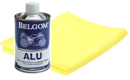 Belgom Alu Aluminium Politur 250ml + Poliertuch Gratis Motorrad Auto
