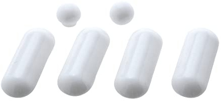 WENKO Auflagestopfen für Premium WC-Sitze - 6er Set, Kunststoff, 1.7 x 1.3 x 4.5 cm, Weiß