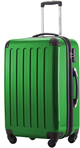 Hauptstadtkoffer ALEX - Expanderbar hårdskalväska 65 cm (74 l) med TSA-lås, robust trolley-resväska med 4 dubbelhjul, grön