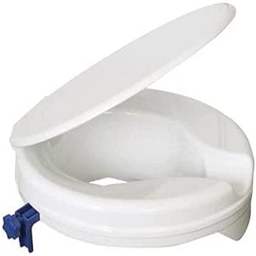 Aidapt 50mm (2) Elevation Raised Comfortable Toilet Seat with Lift Up Lid Easy Fit White