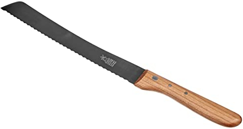 Herder 2712.850.020002 Wellenschliff, Kirsche, Brotmesser 22,5 cm, Stahl, Braun, 34.5 x 2 x 2 cm